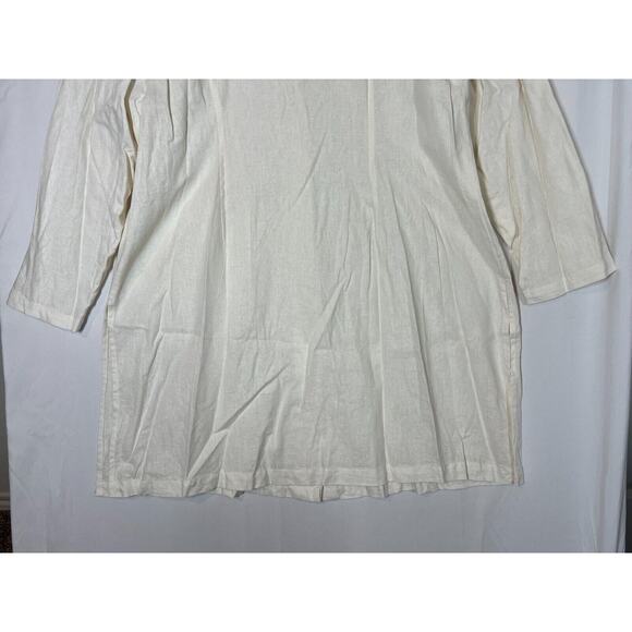 Midnight Velvet Linen Blend Tunic Top Womens Size 16W Lagenlook Minimalist Basic - Picture 8 of 12